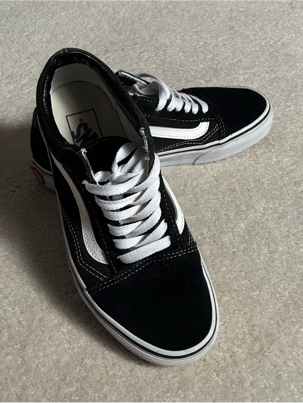 Vans Black and White Old Skool Women's Skate Sneakers